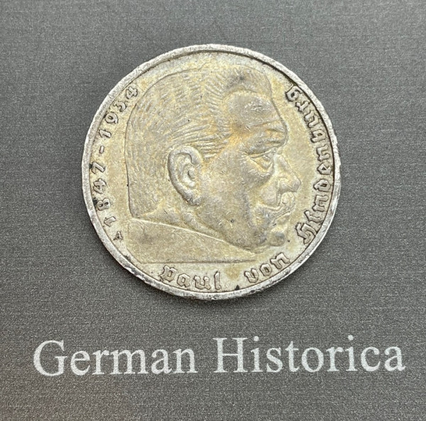 5 Reichsmark 1936 Hindenburg Silber