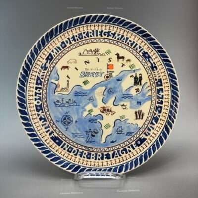 Kriegsmarine Keramik,Henriot Quimper Frankreich, Brest, Admiral 11561
