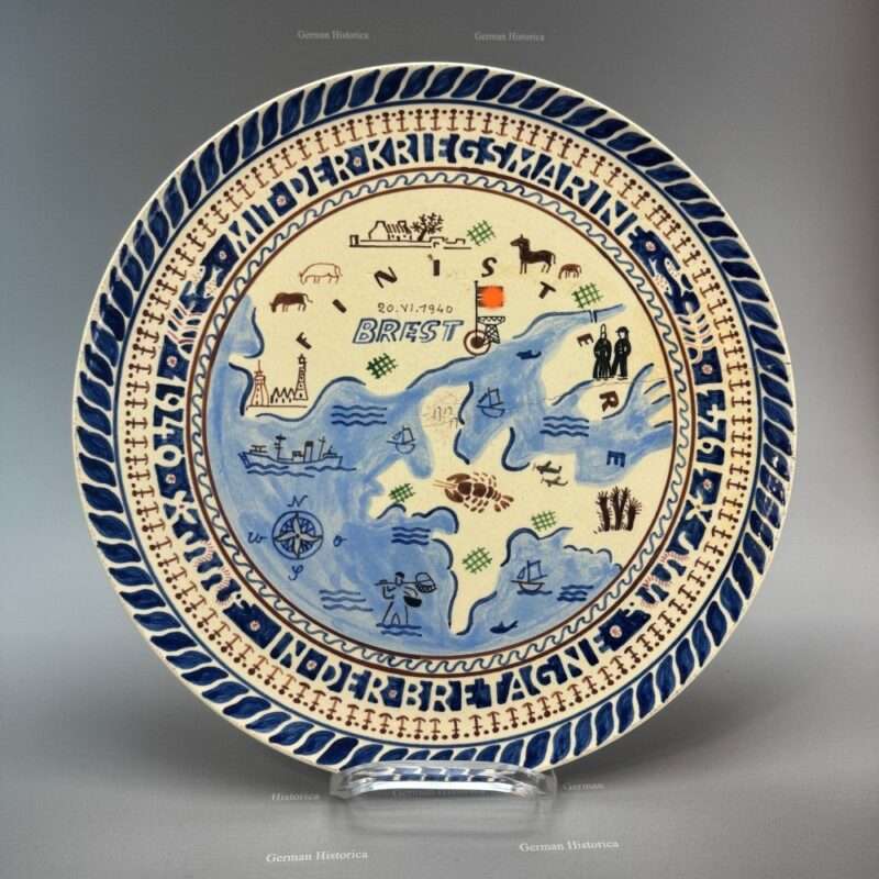 Kriegsmarine Keramik,Henriot Quimper Frankreich, Brest, Admiral 11561