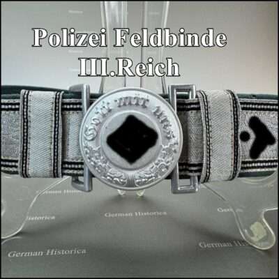 Polizei, Führer, Feldbinde, Koppelschloss , German historica 11561