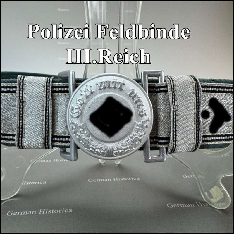 Polizei, Führer, Feldbinde, Koppelschloss , German historica 11561