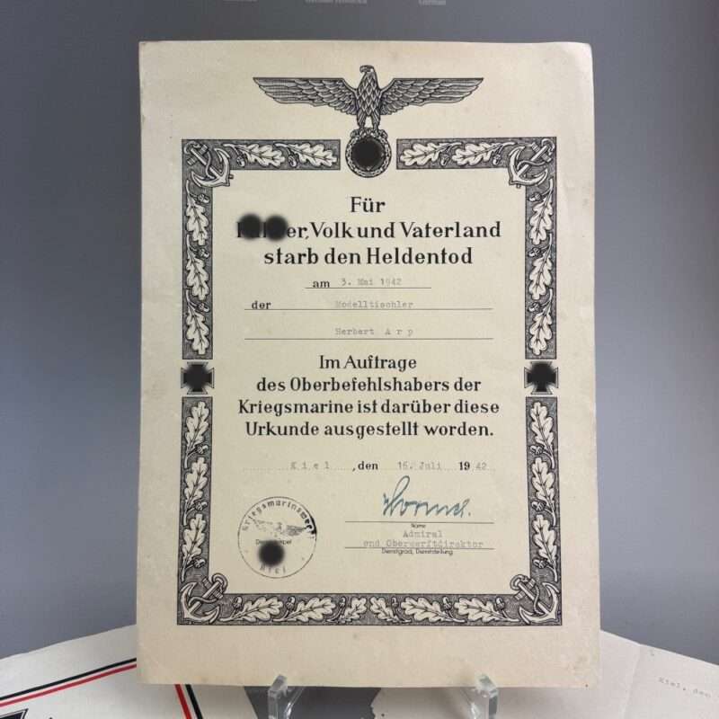 Gefallen, Eisernes Kreuz, Heldentod, Kiel, Marine 111561 Kopie