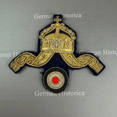 Kaiserliche Marine Mützenabzeichen für Decksoffiziere, handgestickte Fertigung
