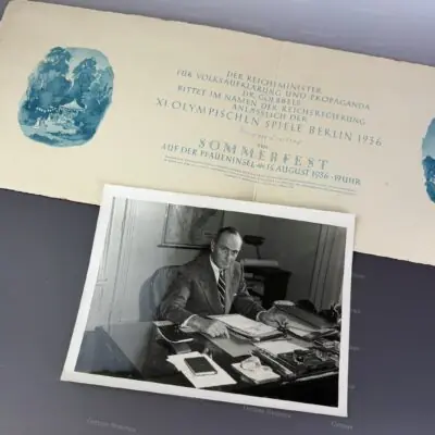 Goebbels Olympiade Berlin 1936 MedailleKiel14