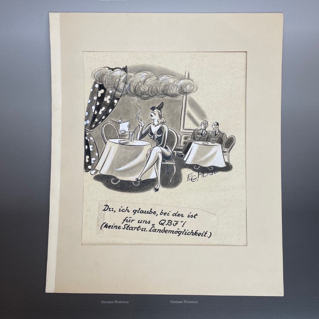 Vorlagezeichnungen Gouache des Kriegsberichter Heise 1940 LW KBK