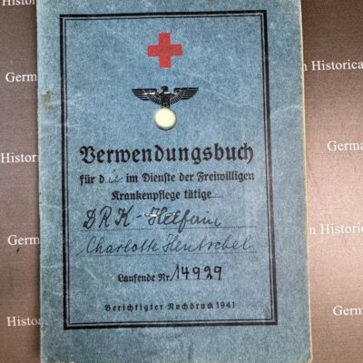 Verwendungsbuch Rotes Kreuz Krankenschwester 1942